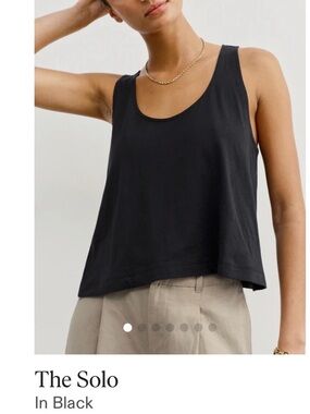 AYR Black Scoop Neck Tank Top